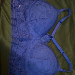 Victoria's Secret Blue Lace Wireless Bra